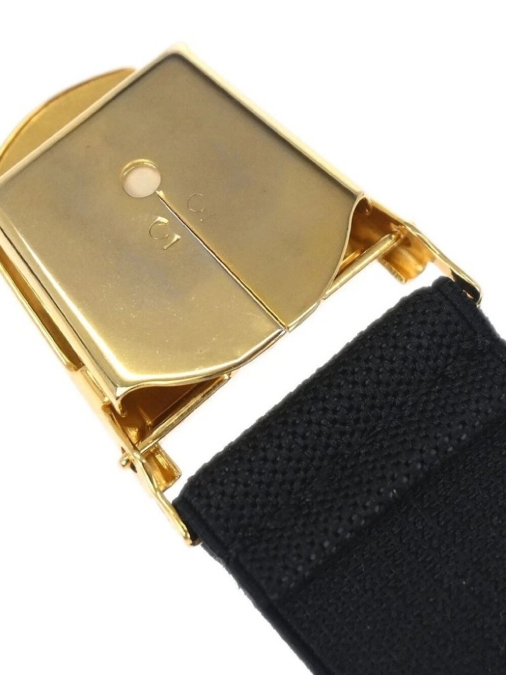 Chanel Black Canvas Logo Clip Armband Wristband - Picture 7 of 8
